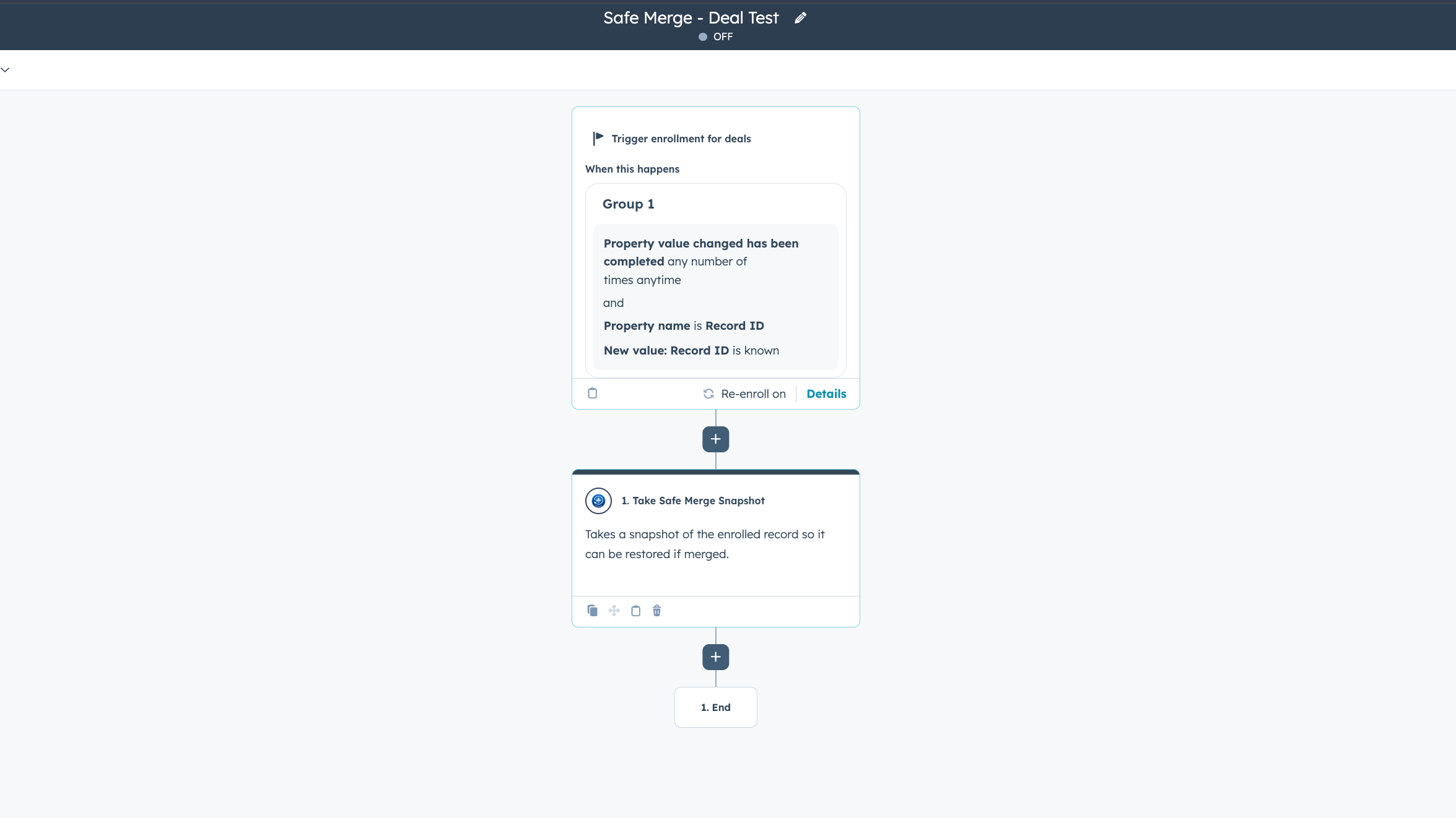 Workflow with Safe Merge Module